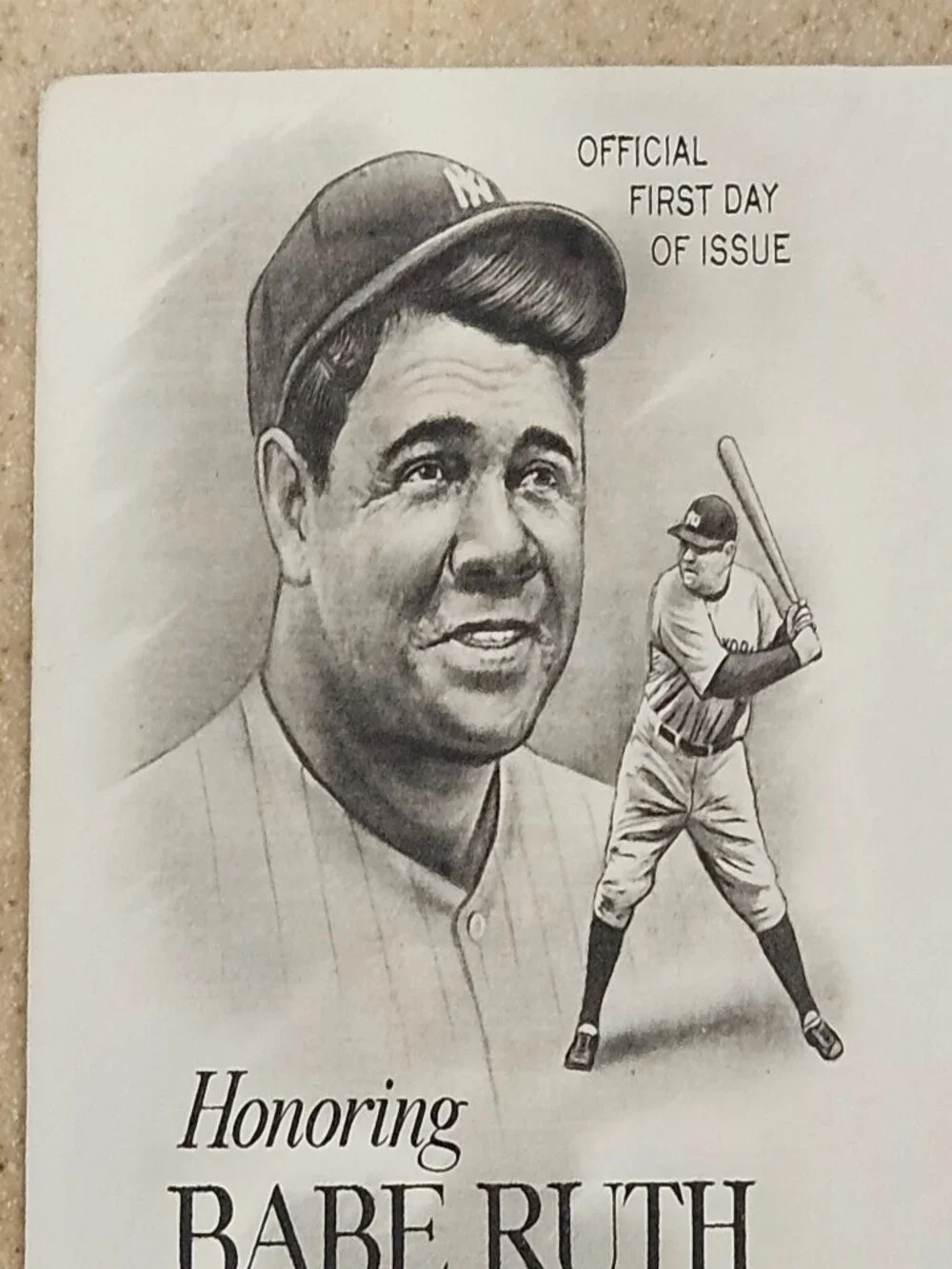 RARE COLLECTIBLE USPS 1ST DAY ISSUE COVER BABE RUTH ALL STAR STAMP ENVELOPE FDC